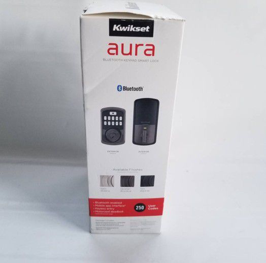 Kwikset Aura Bluetooth Programmable Keypad Door Lock Deadbolt Featuring SmartKey Security, Venetian Bronze, New, Price Is Not Negotiable 