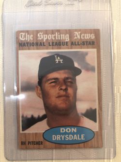 Dodgers baseball Cards Drysdale Hodges  Thumbnail
