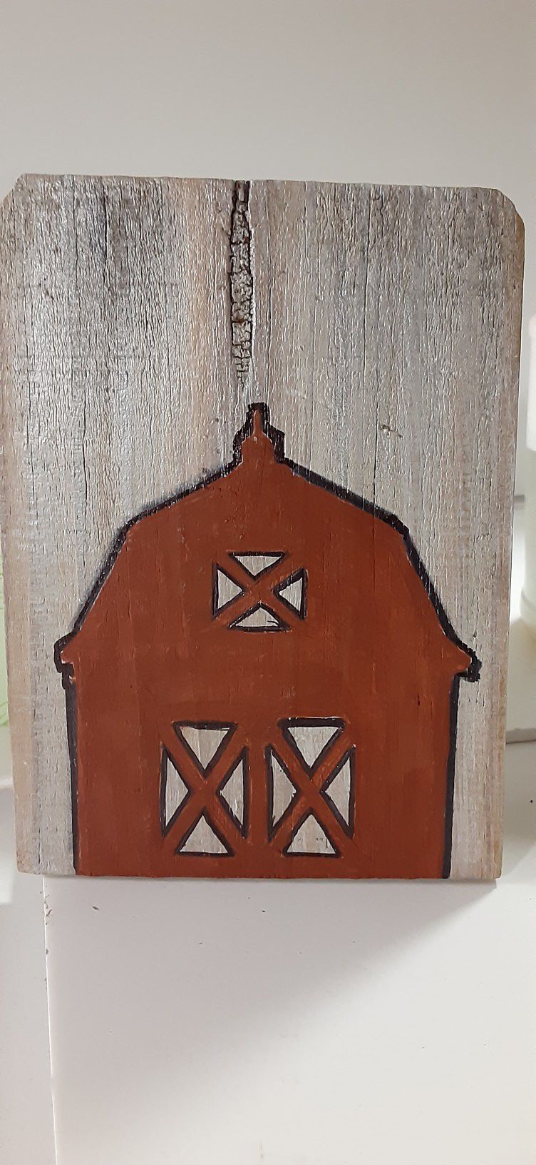 Custom rustic wood farmhouse red barn kitchen boho decor
