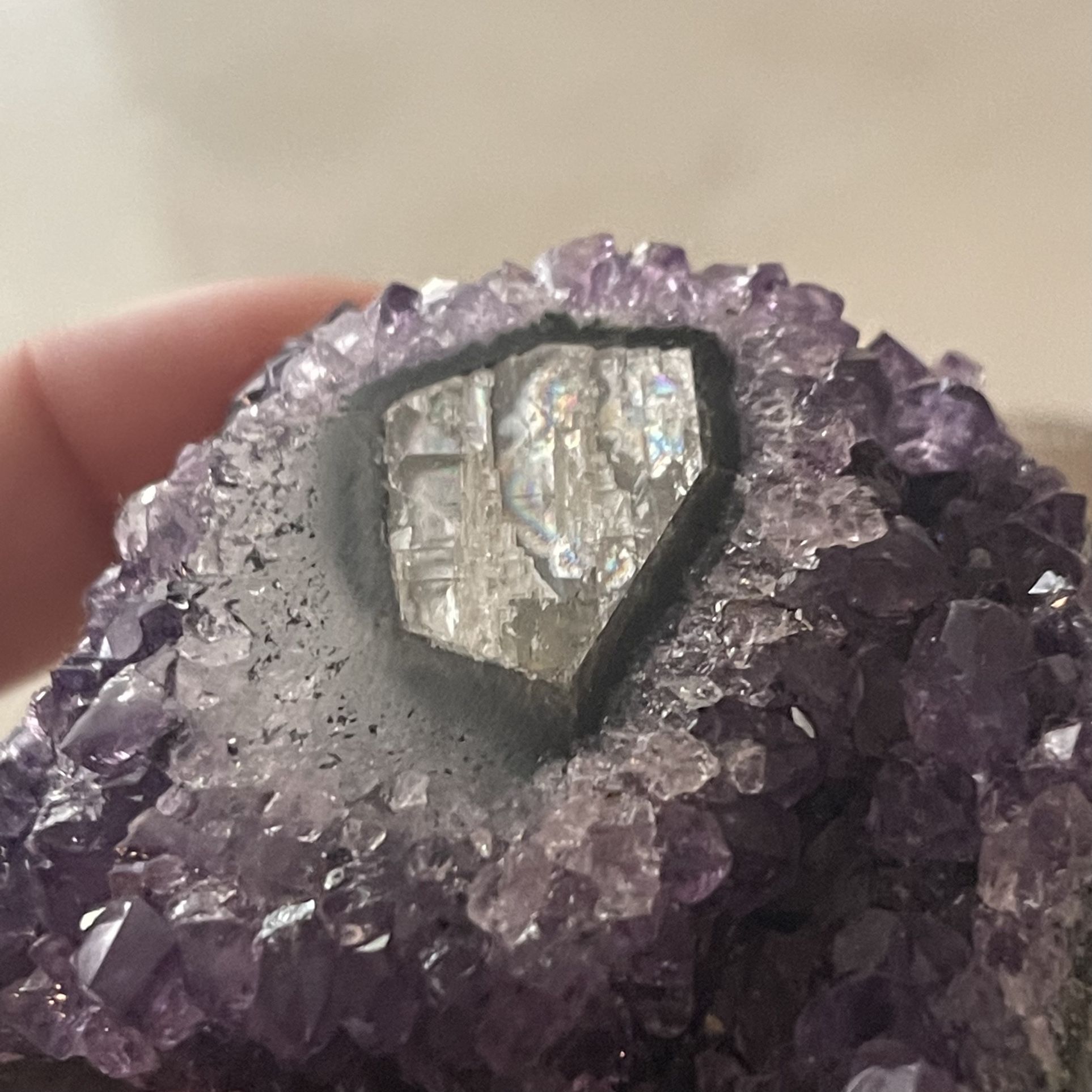 Amethyst & Rainbow Calacite Eye Formation