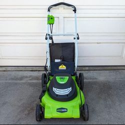 Greenworks 12 Amp 20" 3-in-1 electric corded lawnmower  Thumbnail