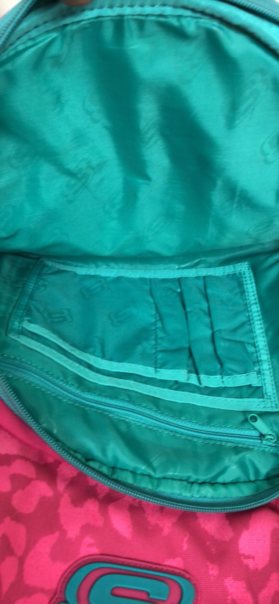 Skechers Backpack Pink / Green Trim&Inside