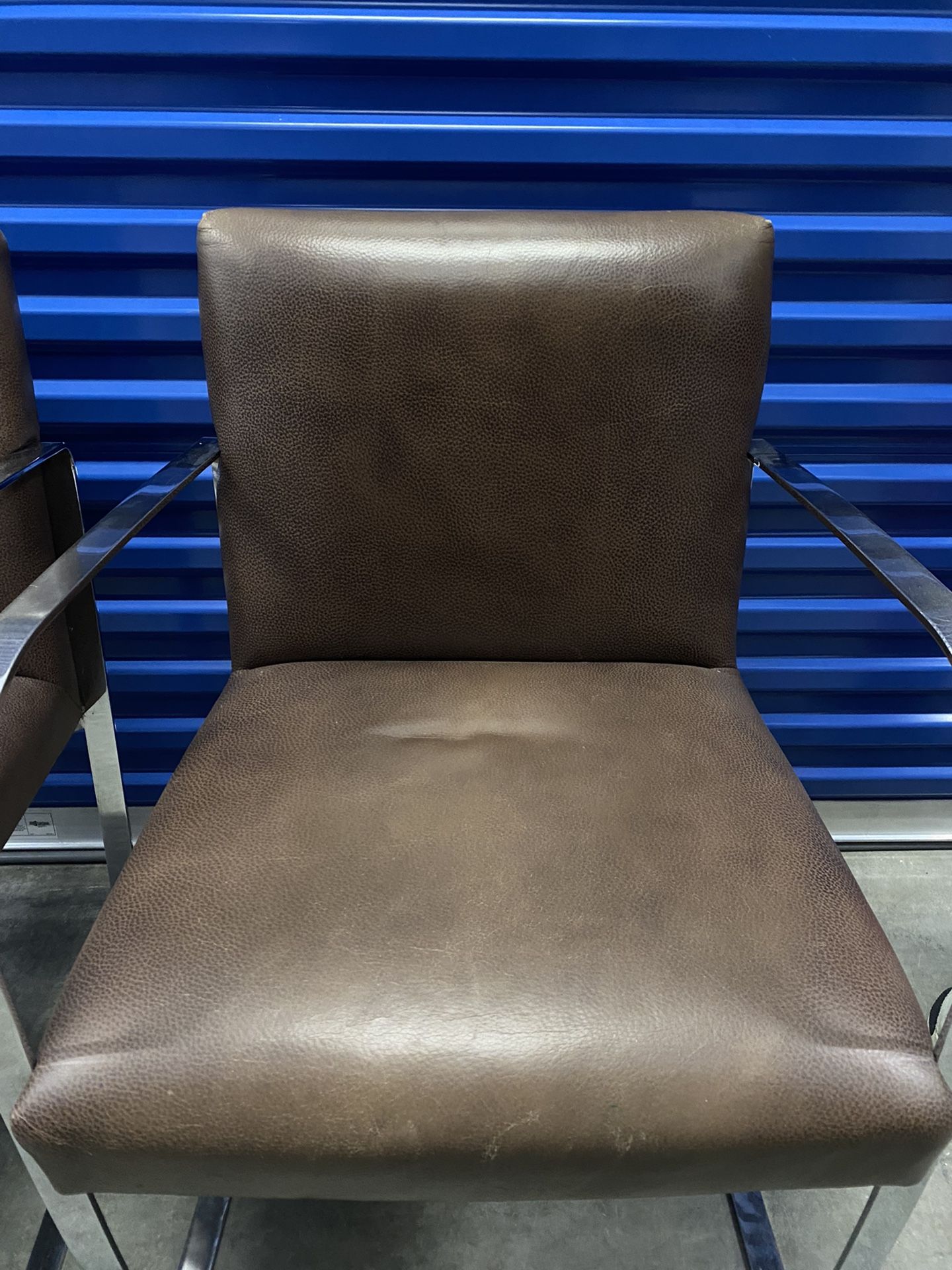 Brown Vinyl+chrome Chairs