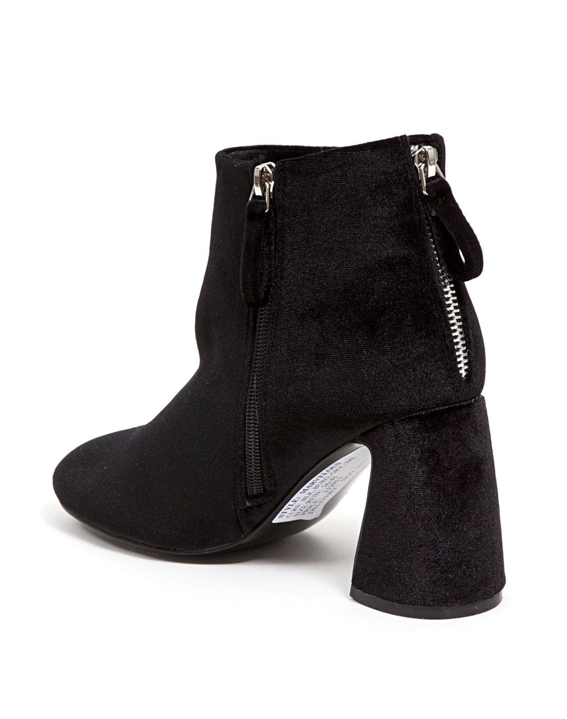 Black Booties Velvet