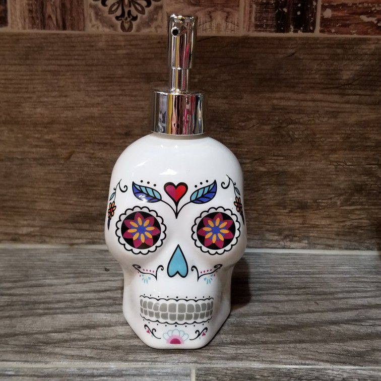 New Sugar Skull Day of the Dead Soap Dispencer