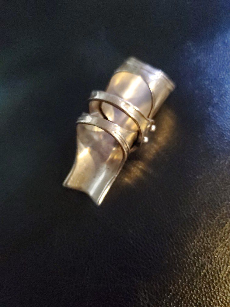 Antique Silver Ring. 3 Pieces. Is Very Old. 3pieces Made In To One. It Is Permanently Together This Way 