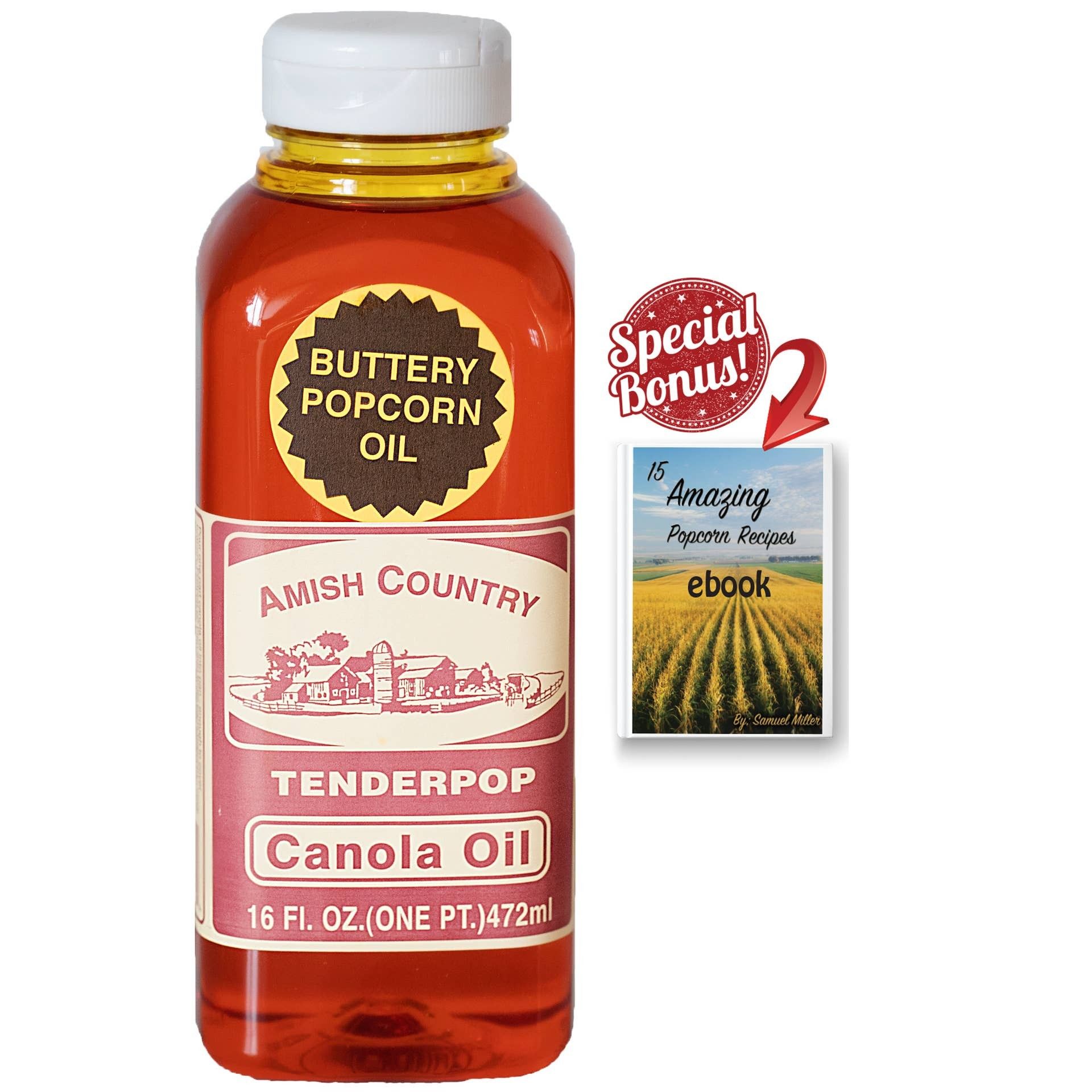 Amish Poper With Popcorn Gift Set