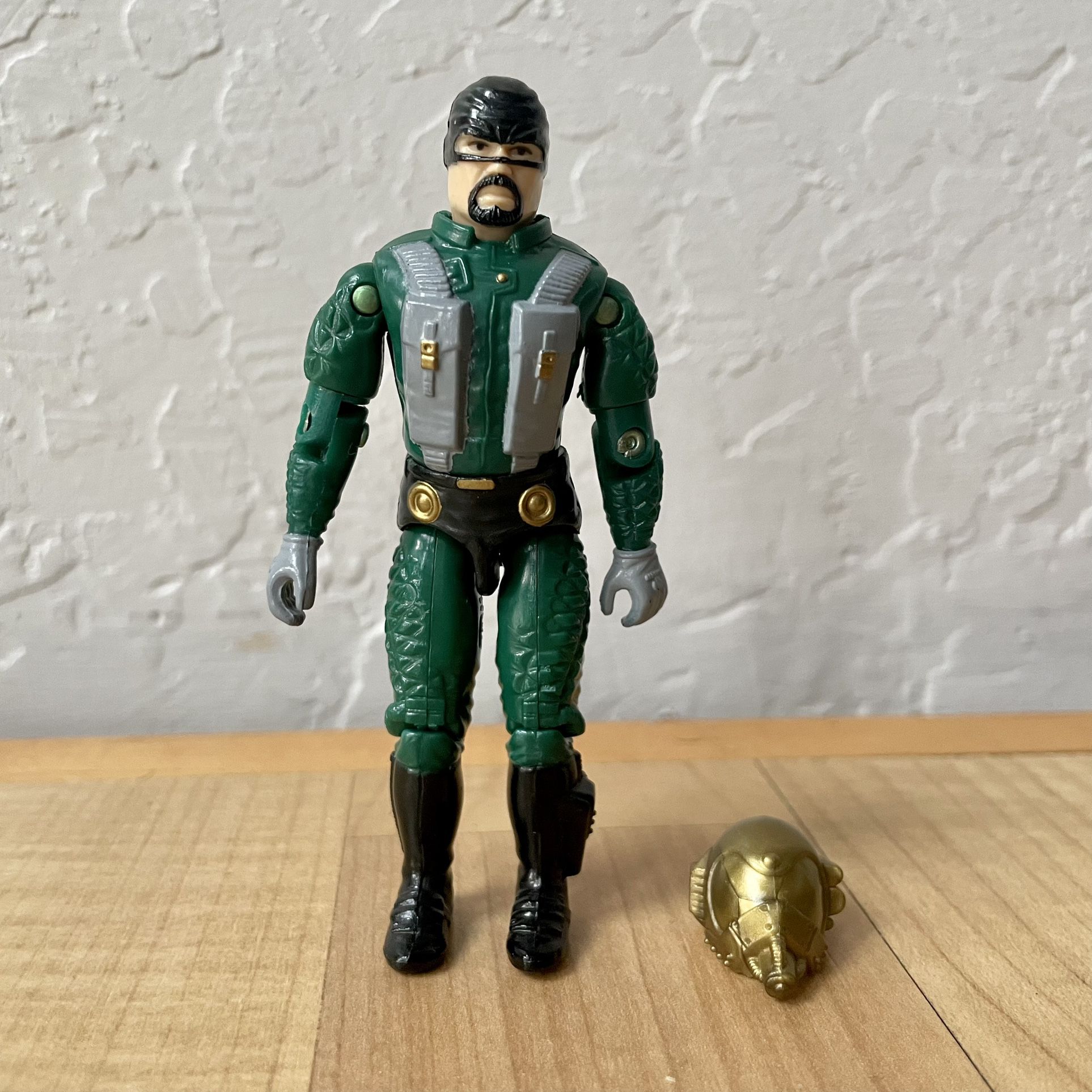 Vintage 1989 G.I. Joe Aero Viper Action Figure With Helmet Accessory Collectible Toy