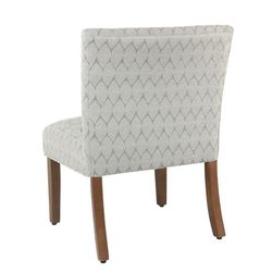 Grey Geometric Pattern Accent Chair Thumbnail