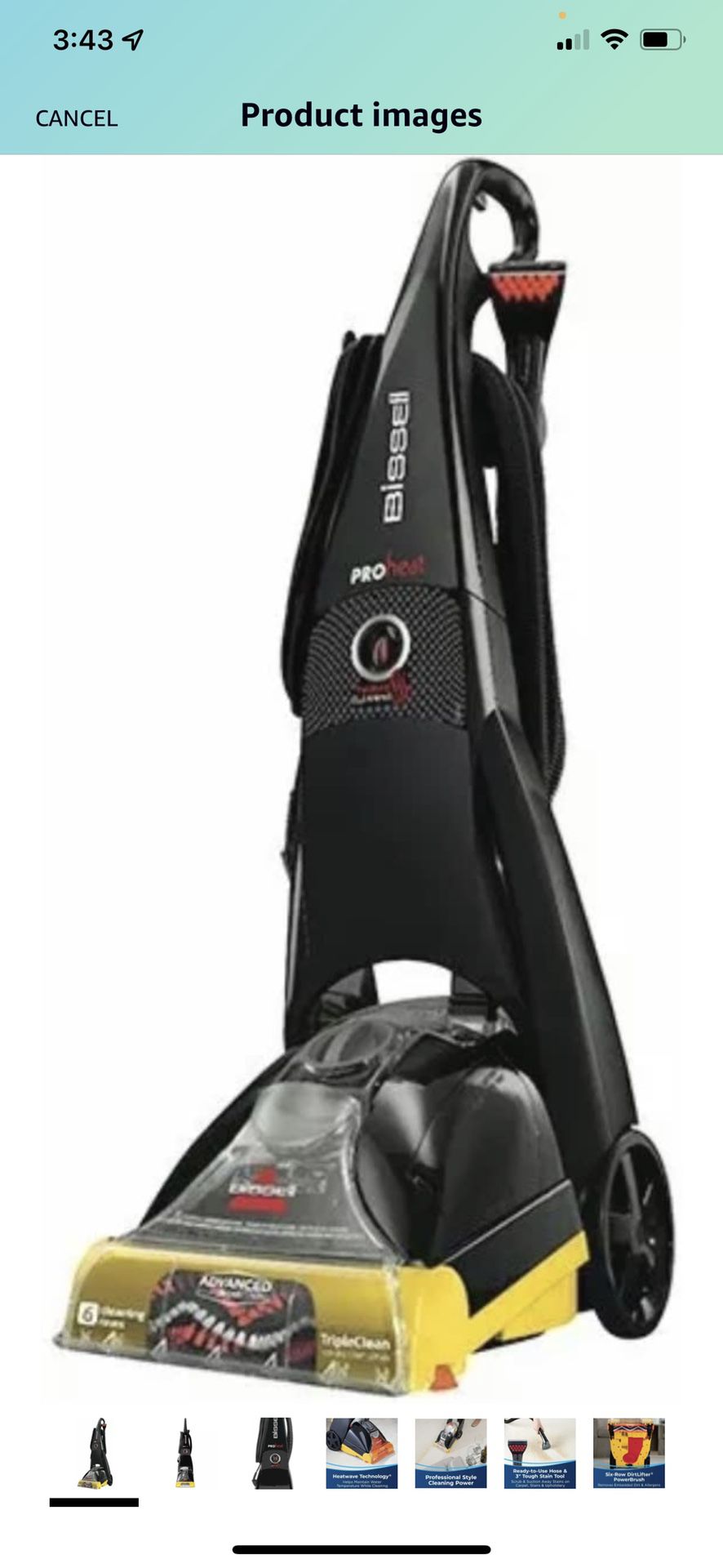 BISSELL vacuum Proheat Advanced compact Carpet Cleaner  Heat 