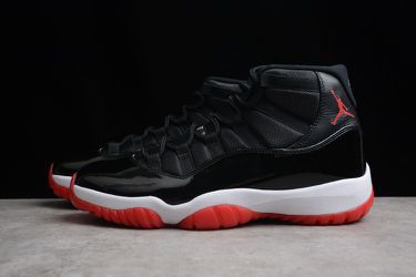 Nike Air Jordan 11 "Bred" Black and Red Big Devil Cultural Basketball Shoes Thumbnail