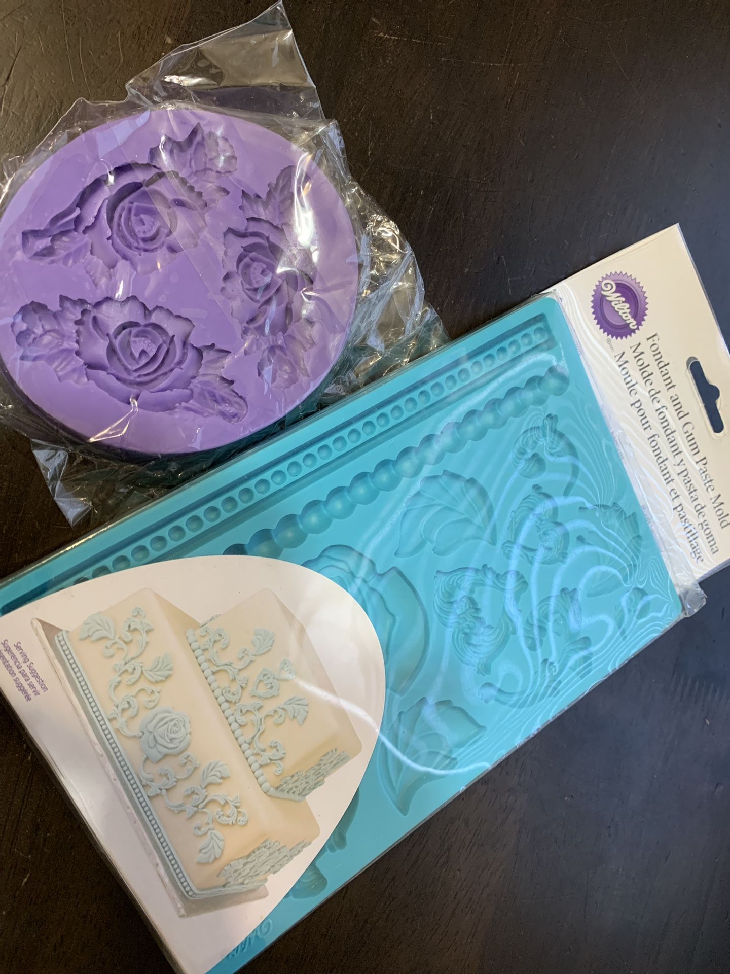 3D Rose Flowers Shaped Silicon Fondant/Chocolate Mold Fondant and Gum Paste Silicone Mold Baroque Rose
