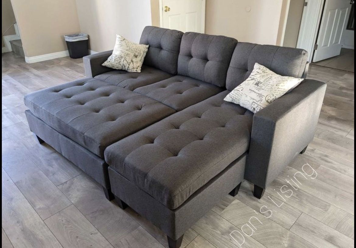 New Sectional Couch With Ottoman / free Delivery /$50 Down