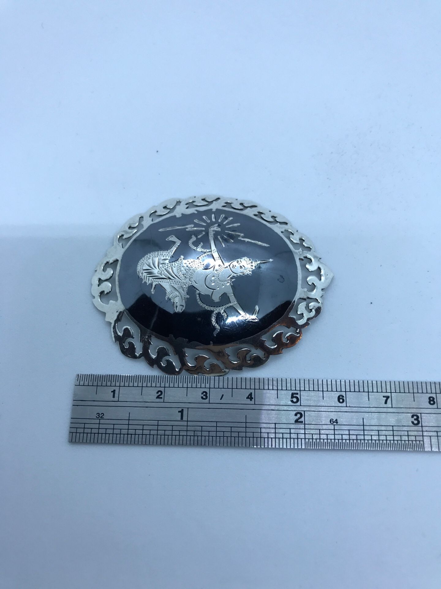 Designer Siam Sterling Pin/Brooch Estate Jewelry