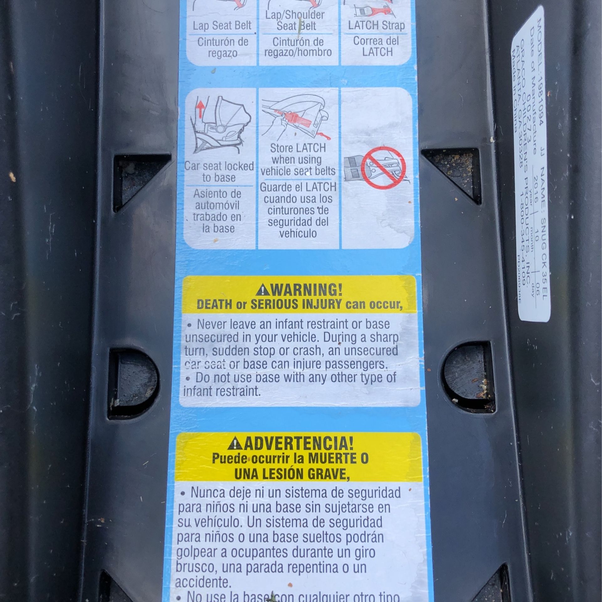 Car seat With Base And Click Connect Stroller