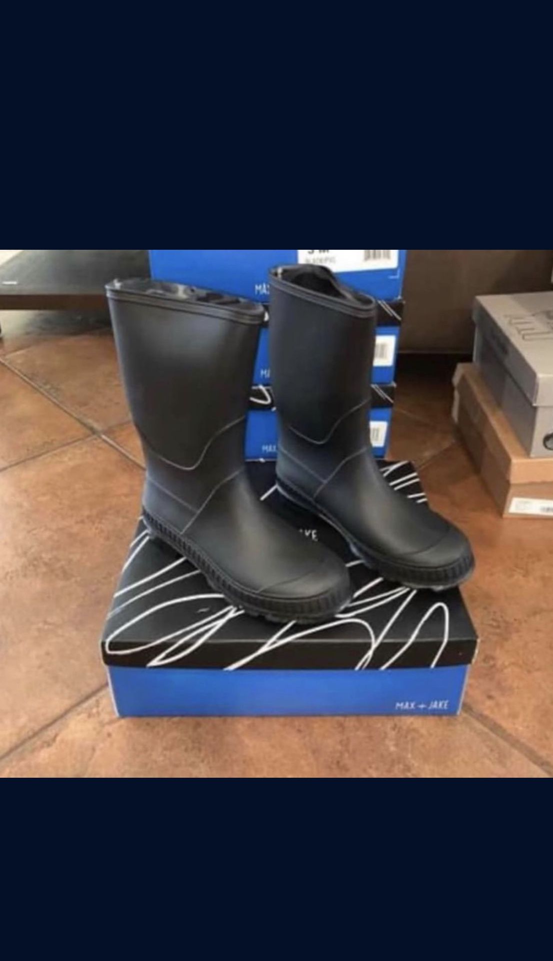 Brand new max + jake rain boots for kids  $15 each  