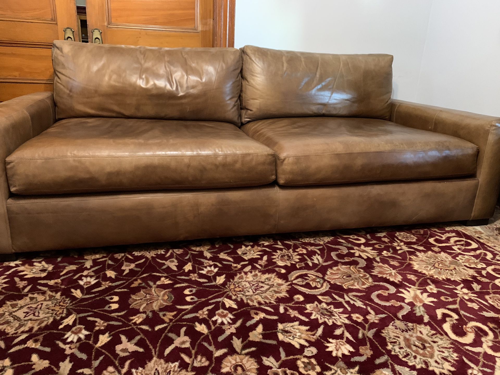 restoration hardware maxwell leather sofa review
