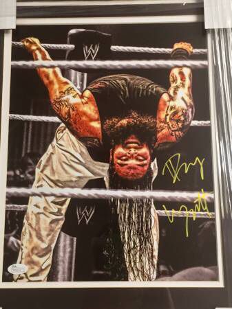 Bray Wyatt signed autographed framed 11x14 photo WWE champion Wyatt Family The Fiend JSA coa
