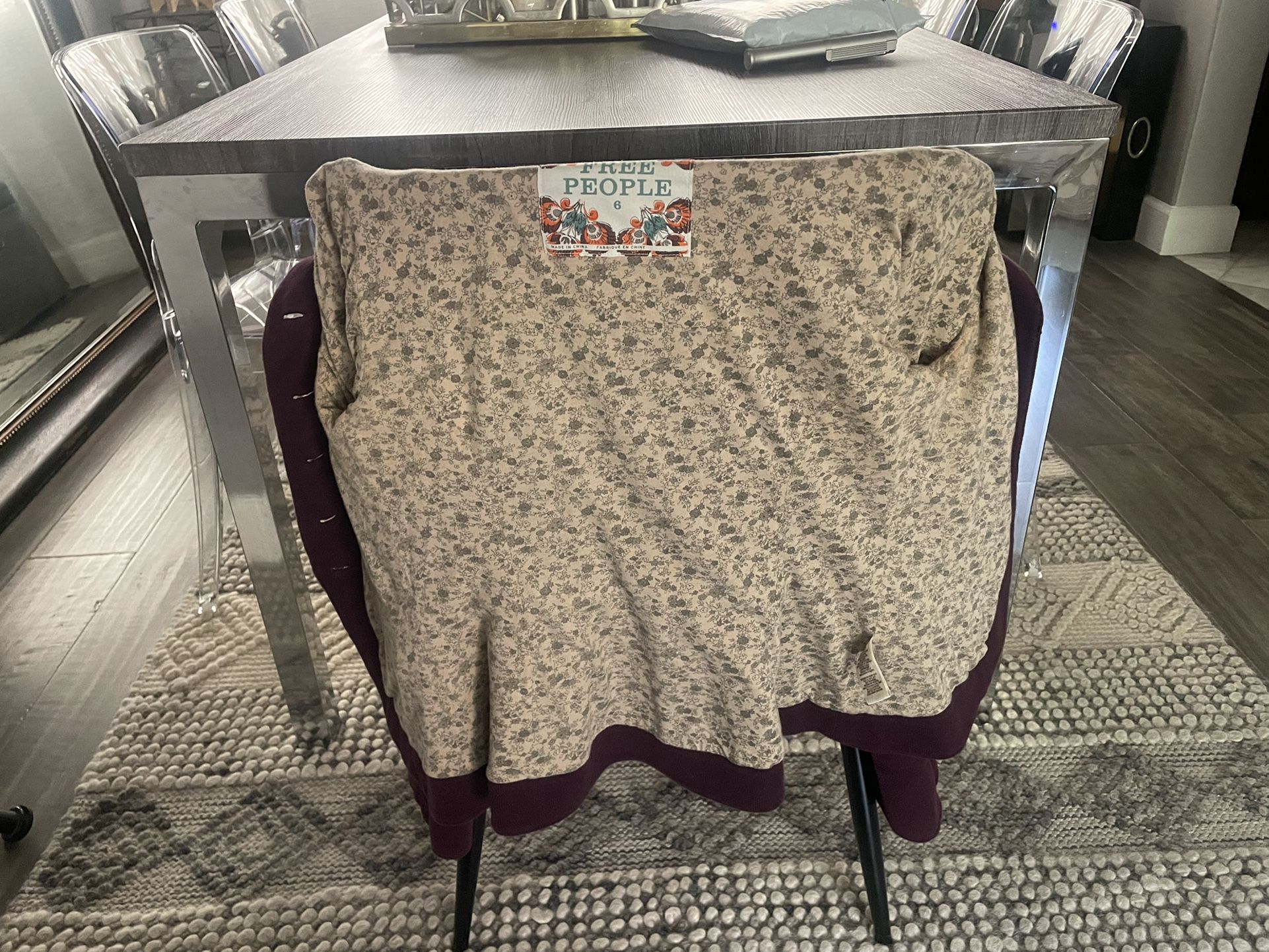 Free People plum / purple collared button down mid weight jacketĀ
