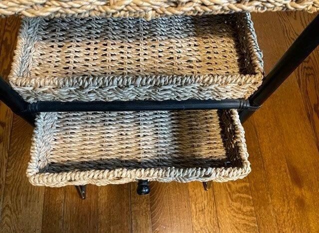 Cute Wood And Basket Shelf Thingy