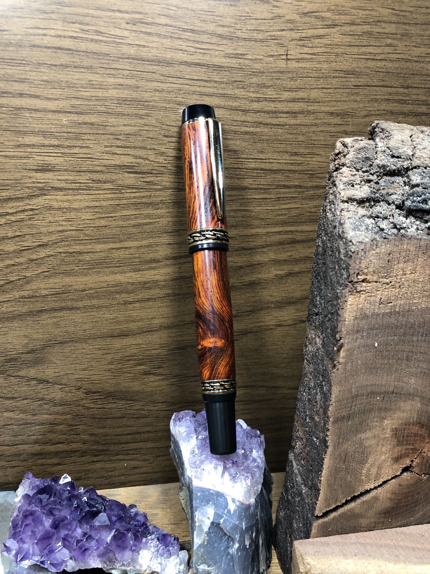 Fine Cocobolo Wood Fountain Pen