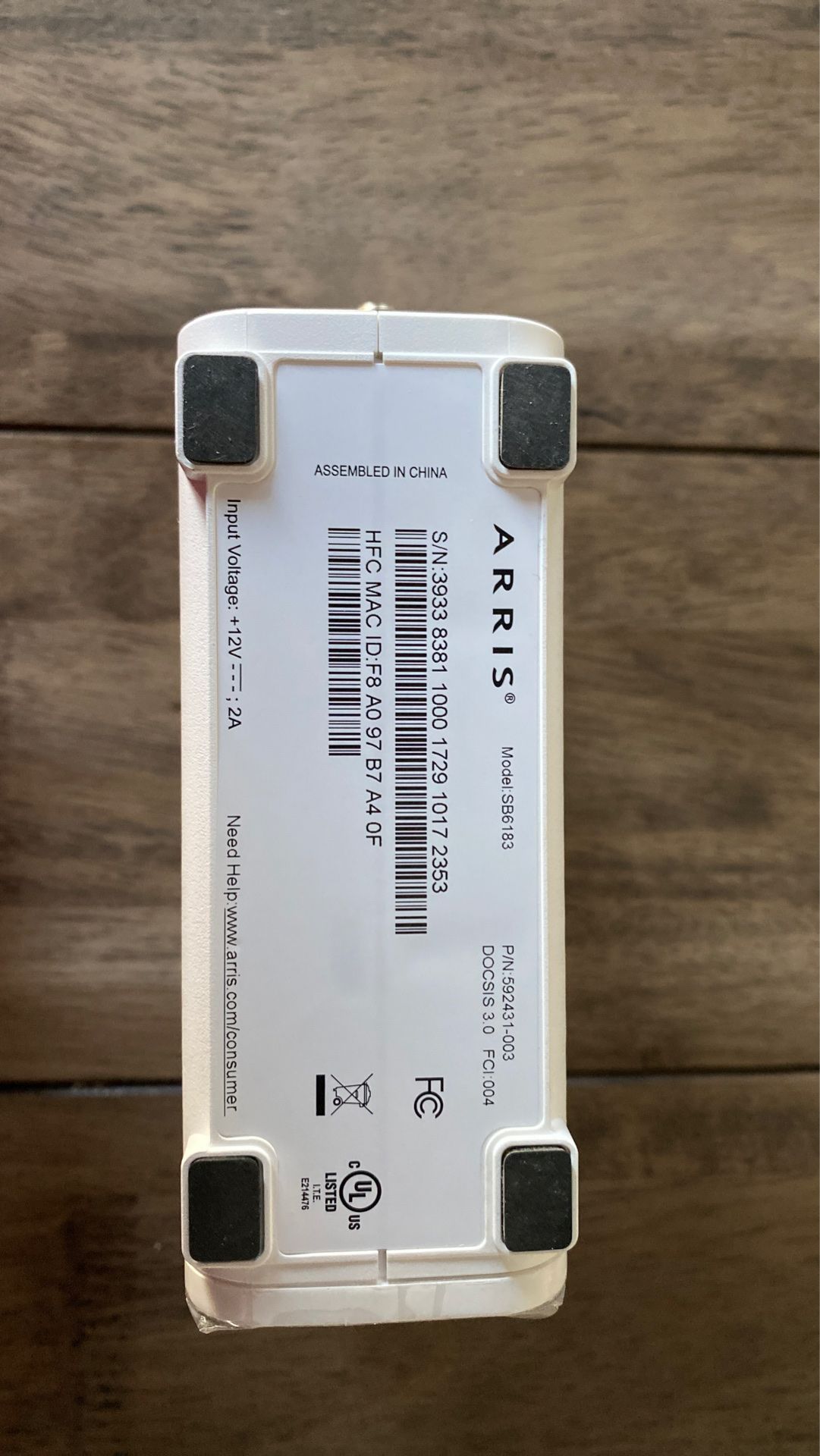 Arris SB6183 Modem