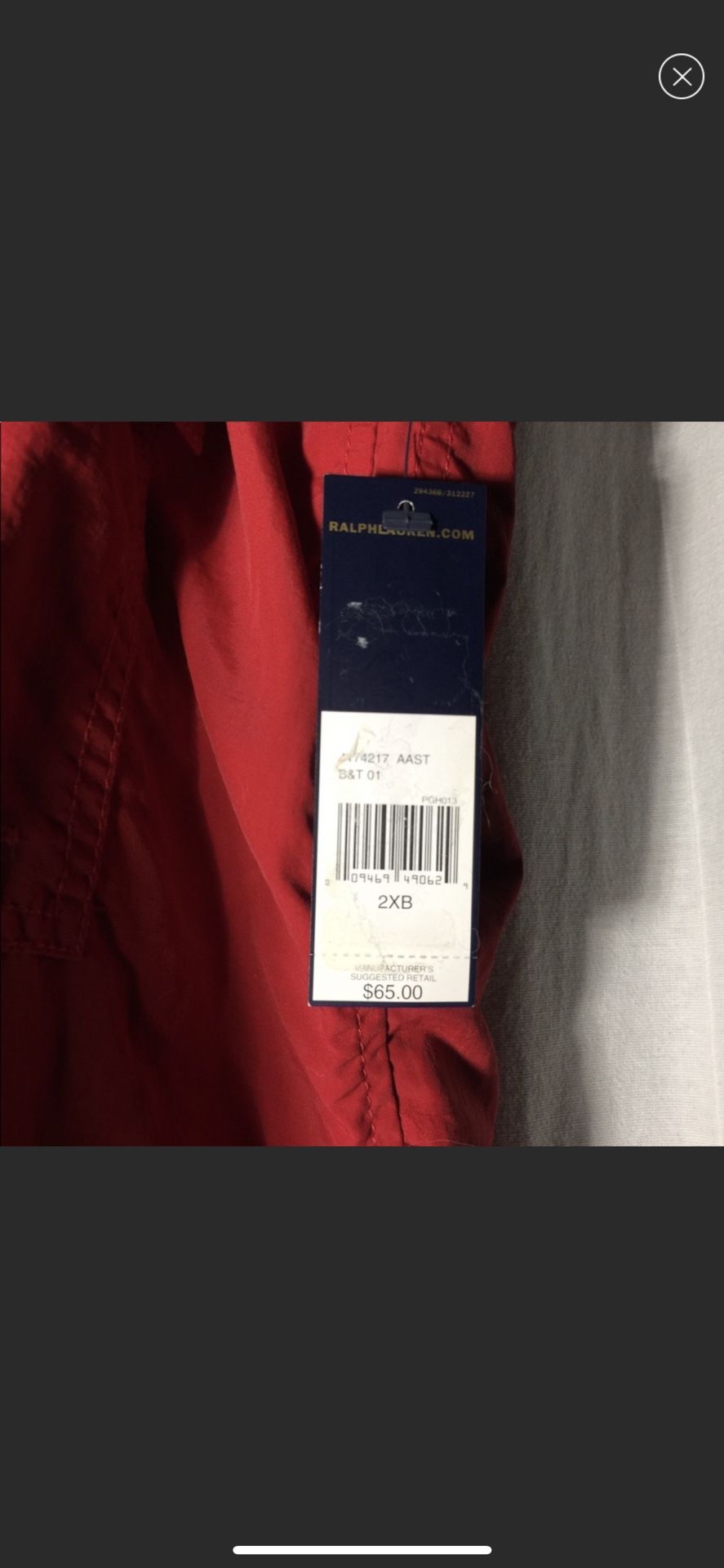 Red Mens XXL Ralph Lauren Swim Trunks Brand New With Tags