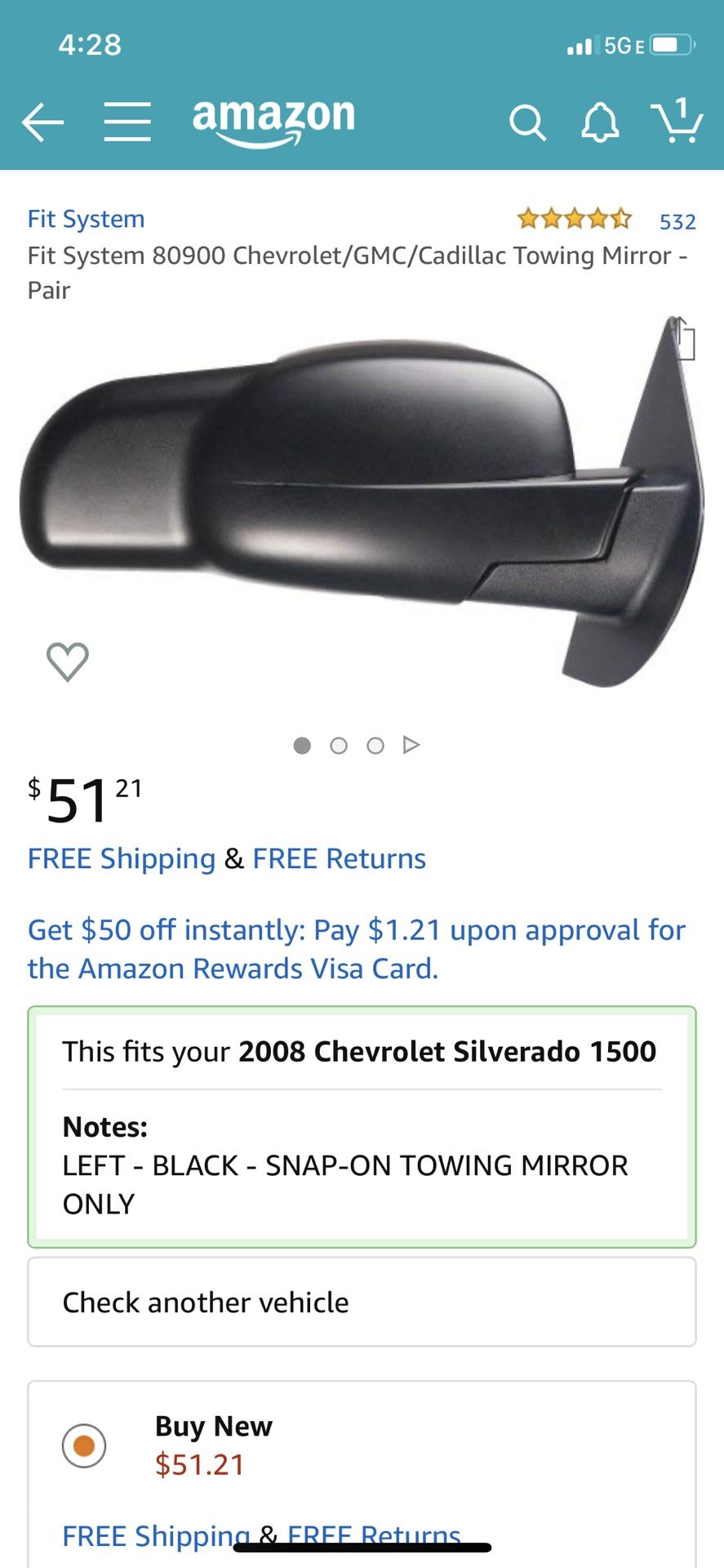 2007-2014 Chevy/gmc mirror extensions