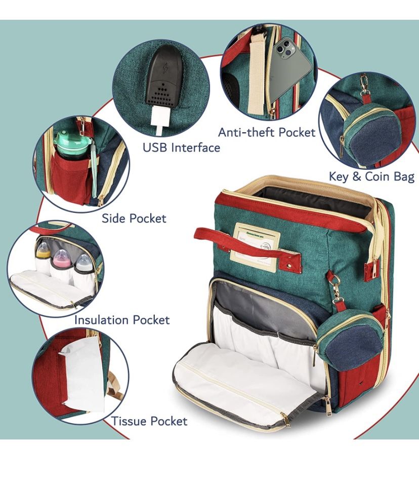 3 In 1 Diaper Bag Backpack