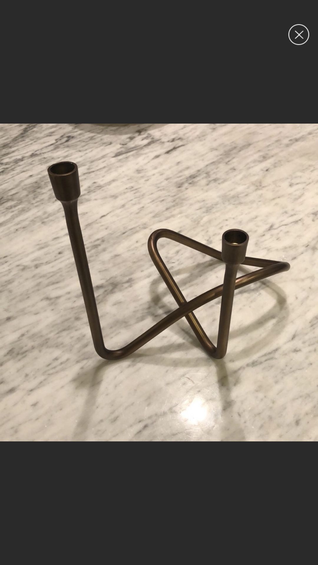Williams Somoma brass candleholder