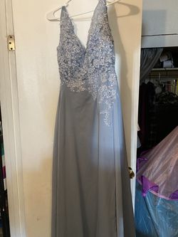 Bridesmaid Dress Dusty Blue Size 8 Thumbnail