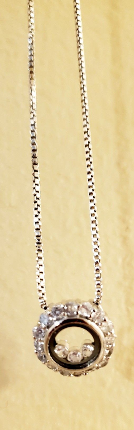 CZ Pendant W/ STERLING SILVER CHAIN