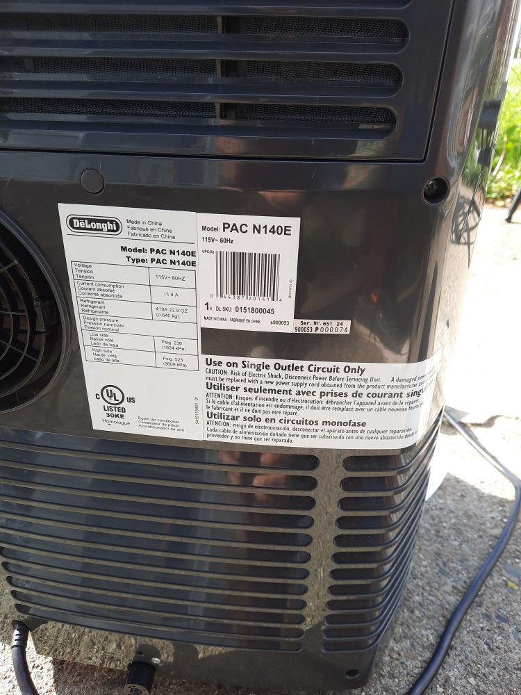 Delonghi Portable Ac Dehumidifier Unit New