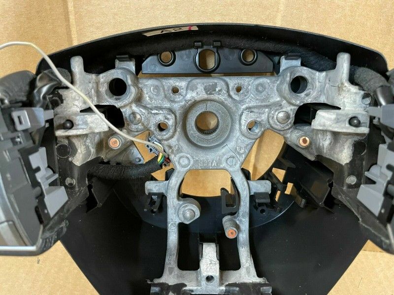 OEM 14-15 INFINITI Q50 RWD STEERING WHEEL BLACK LEATHER W/ AUDIO SWITCH