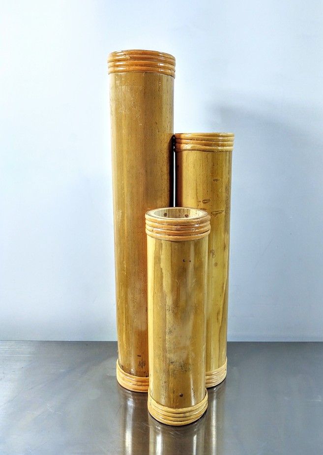 Bamboo 3 Tube Vase Display