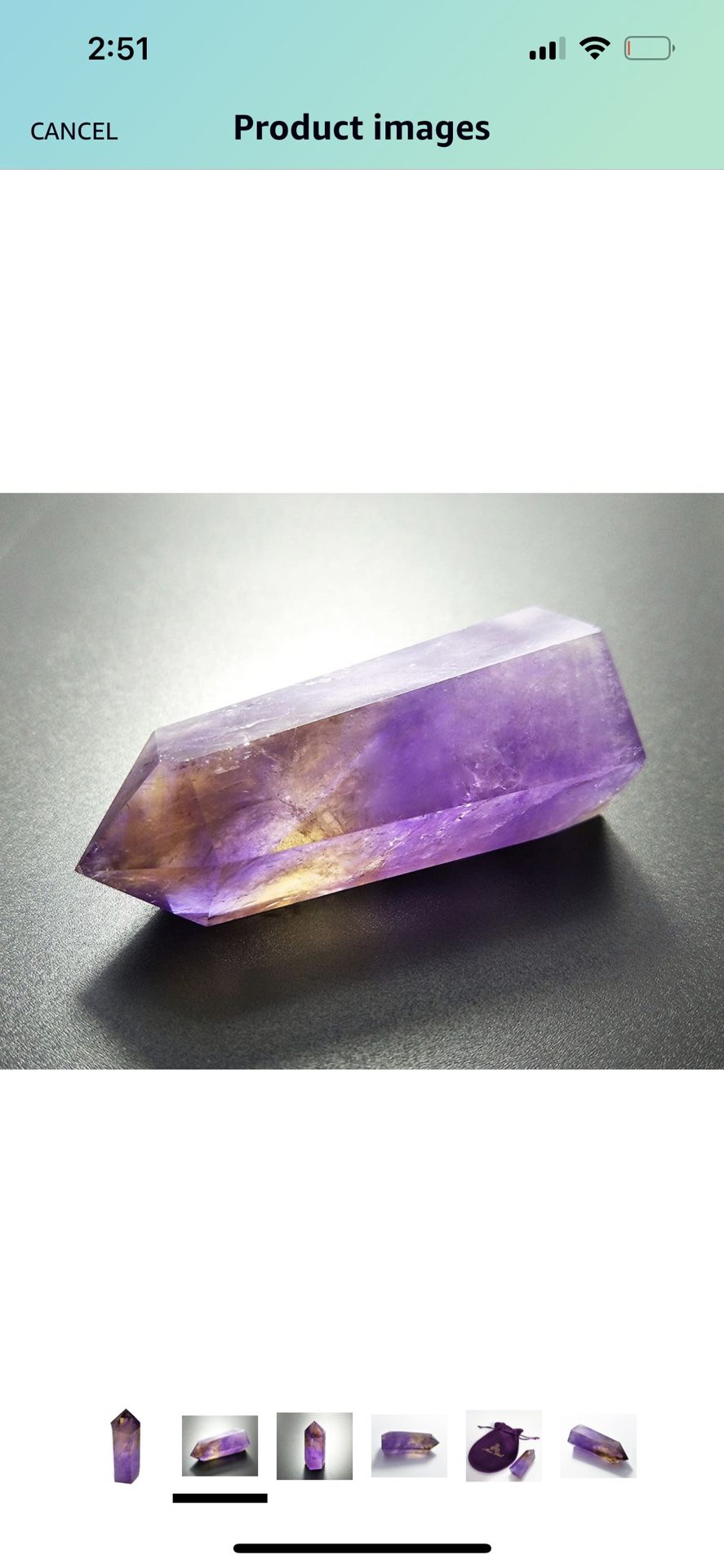 Amethyst Healing Crystal Wand Pointed & Faceted Prism Bar for Reiki Chakra Meditation Therapy Deco, Small gemstomes are Gifts (Colors May Vary Due Nat