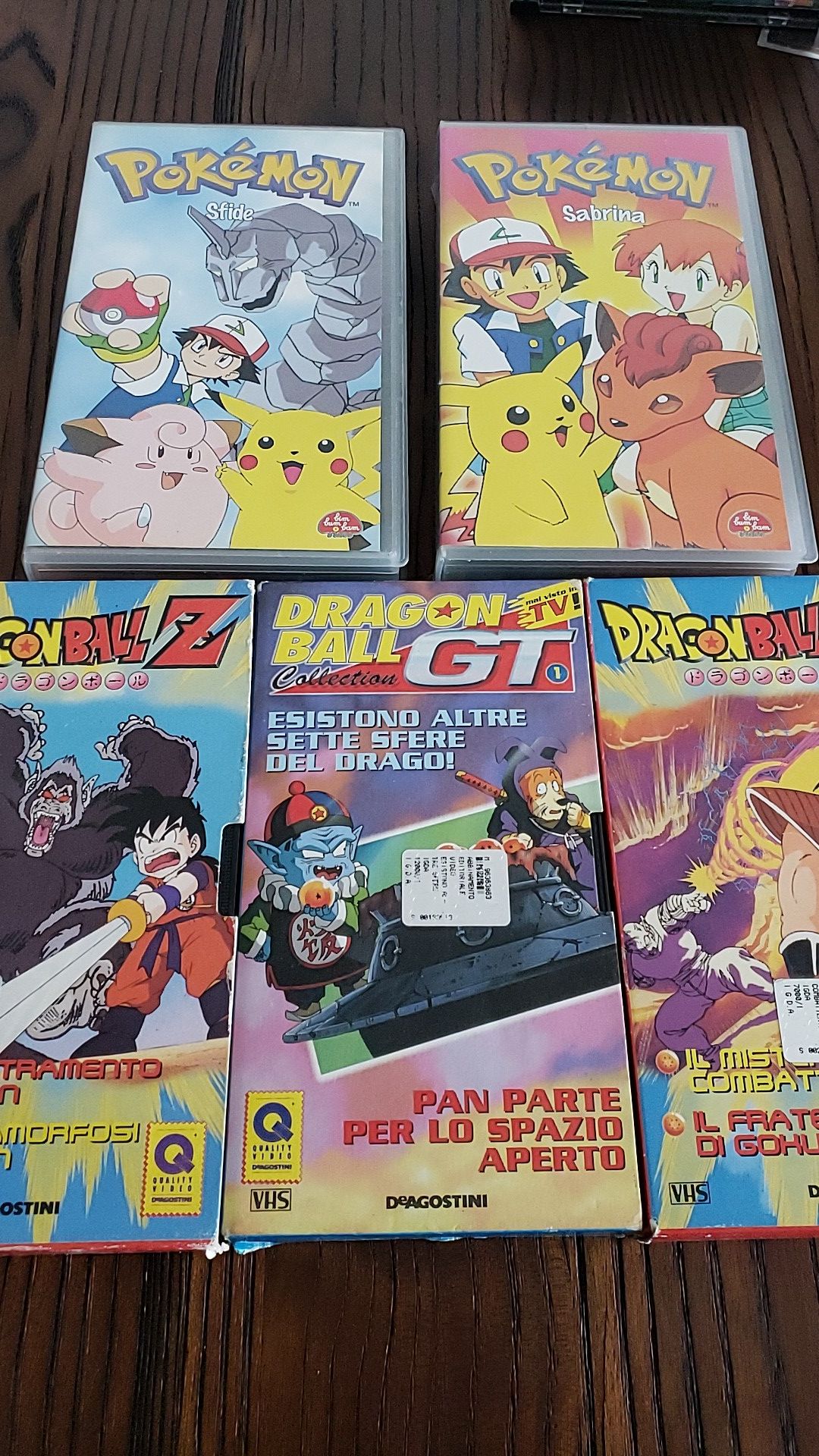VHS PoKéMoN + DragonBall Z version Italian