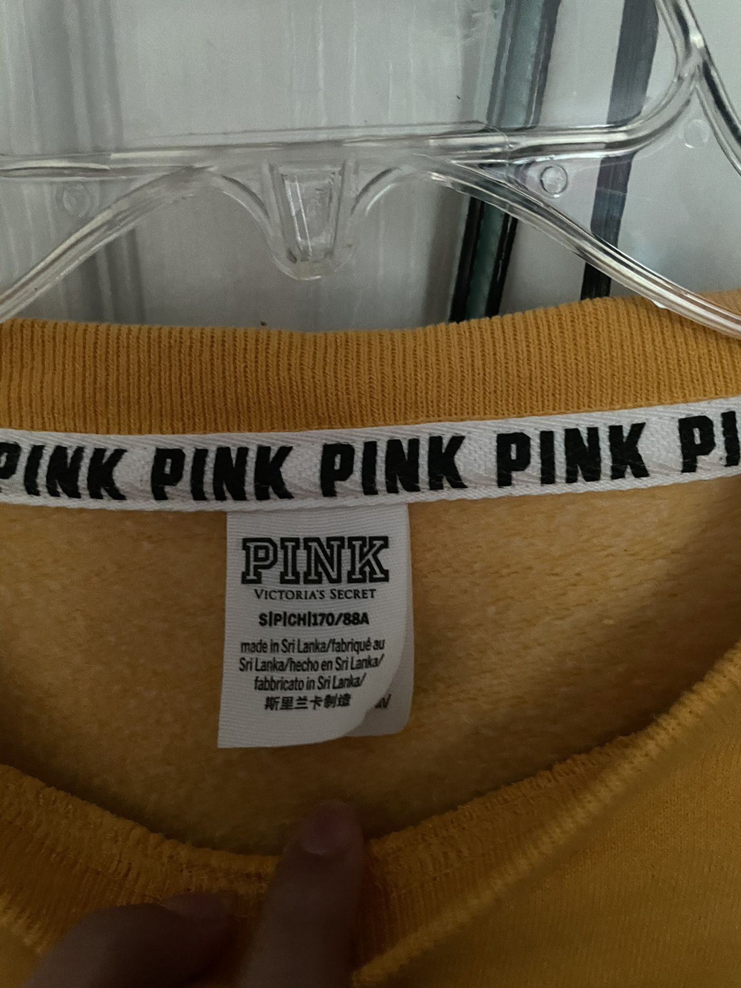 PINK Yellow Sweatshirt