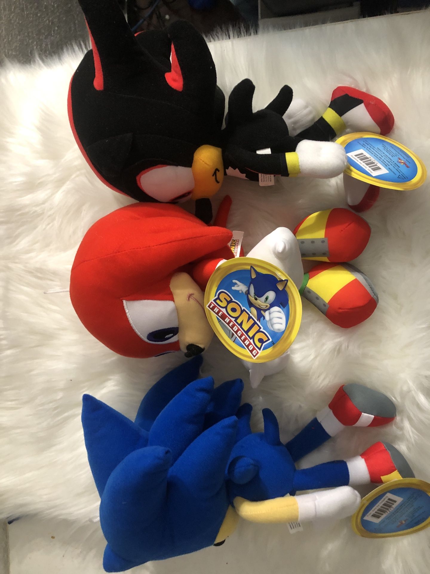 BRAND NEW Officially Licensed Sonic The Hedgehog Shadow And Knuckles Plush