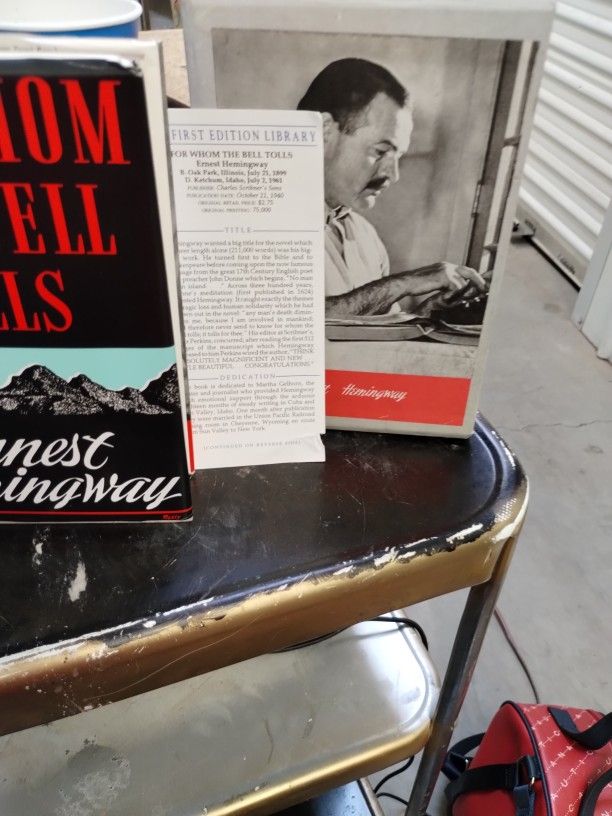 Earnest Hemingway First Edition Original Book With Jacket