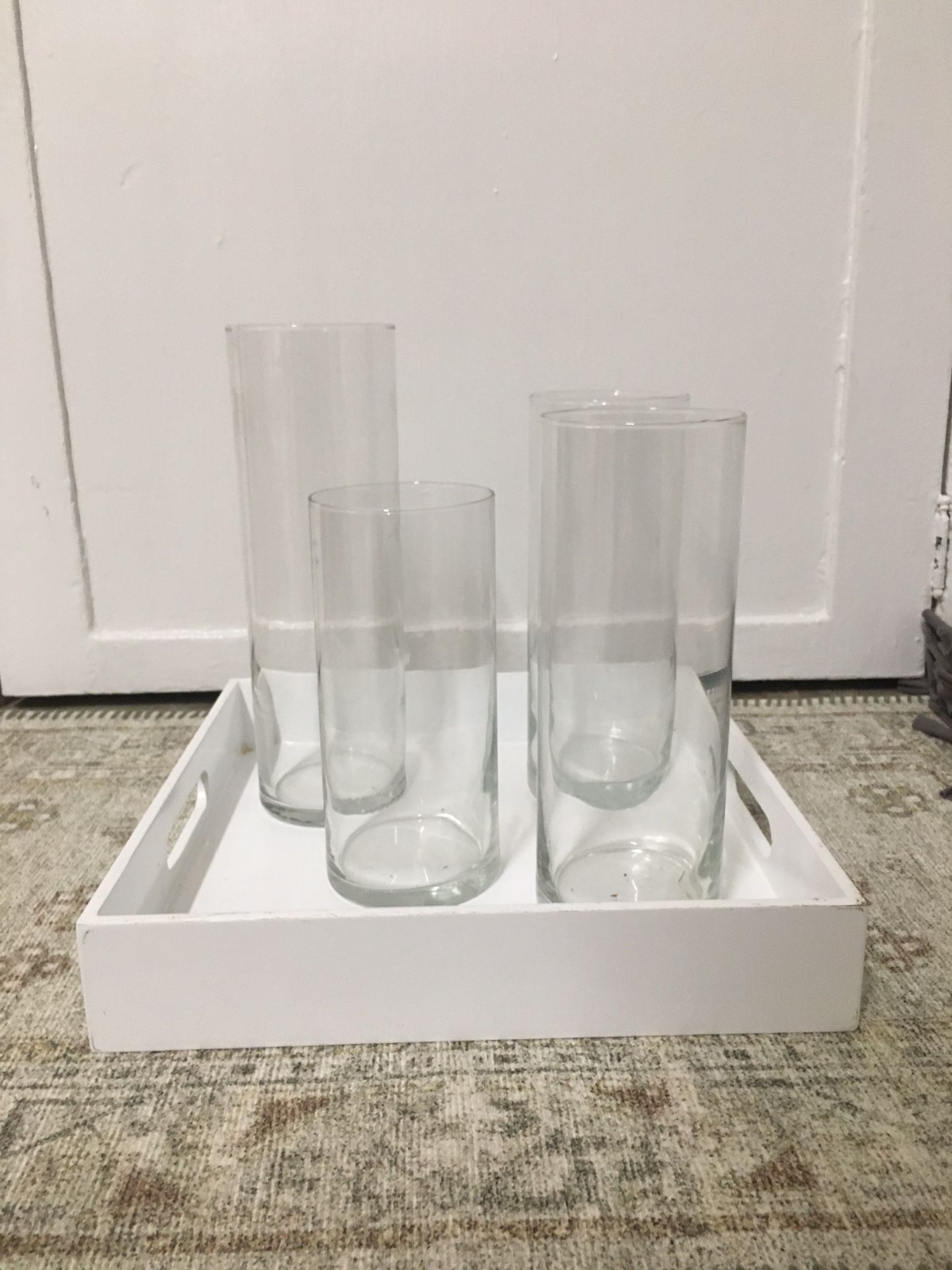 Glass Cylinder Vases/Candle Holders