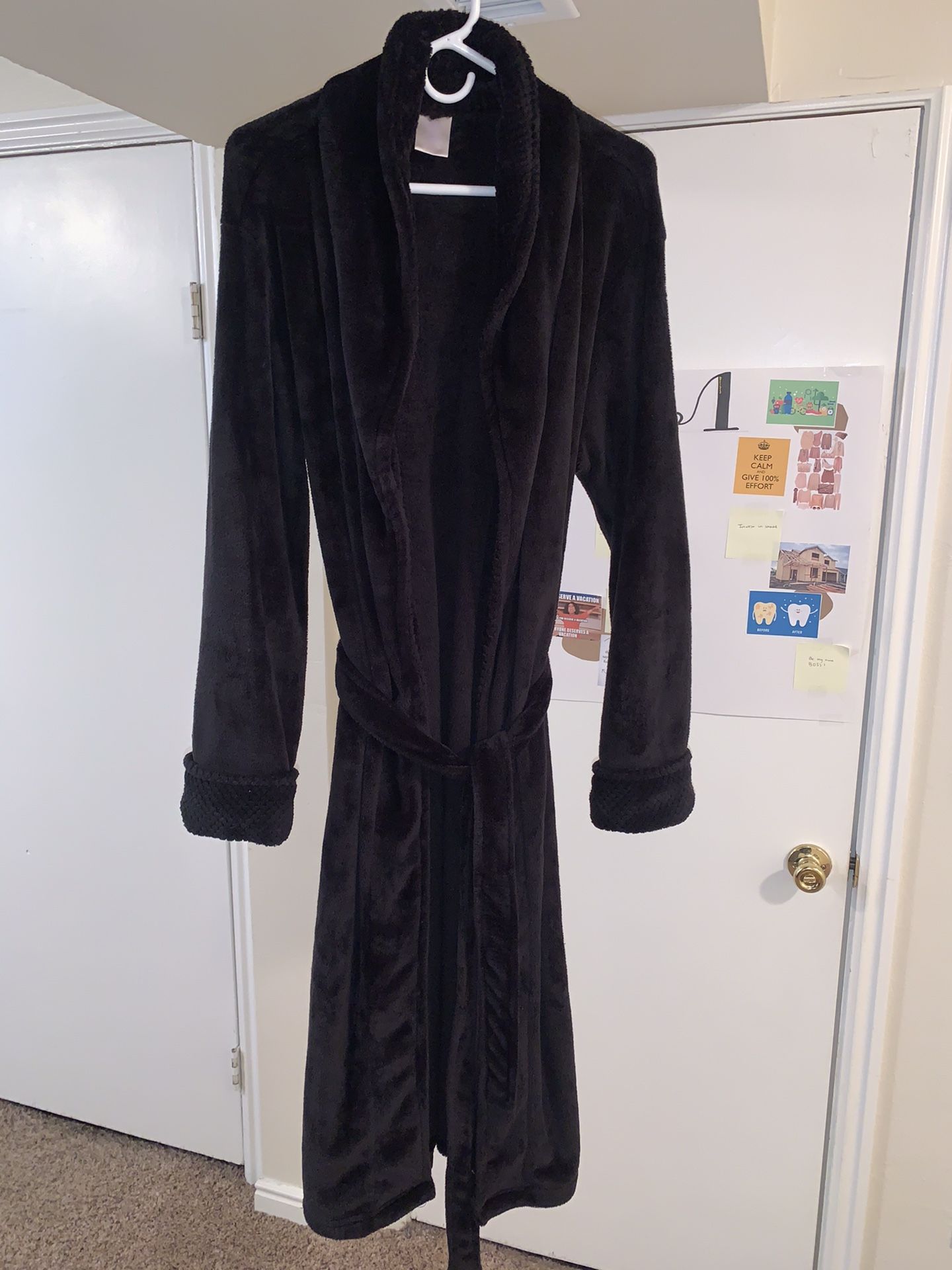 Black Polyester Robe