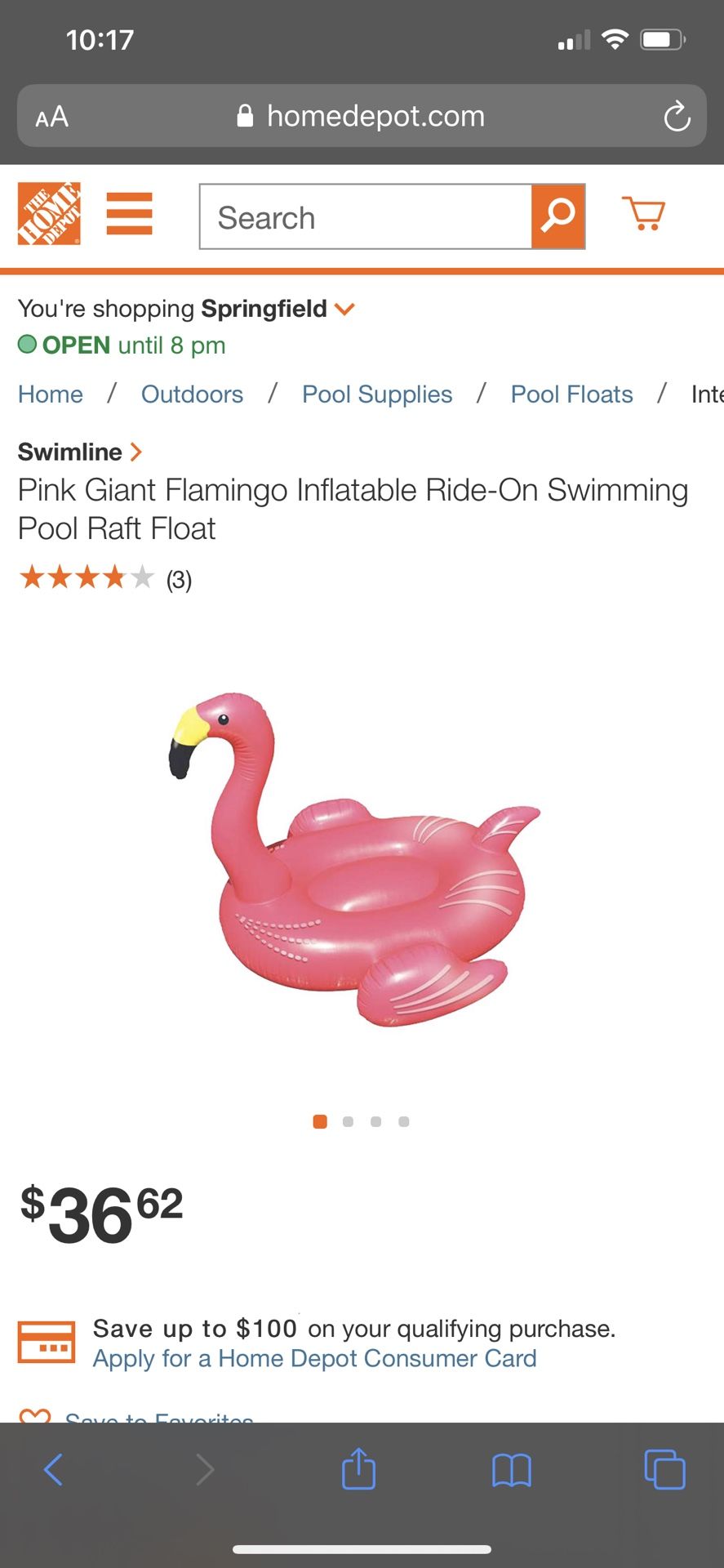 New in box Intex flamingo