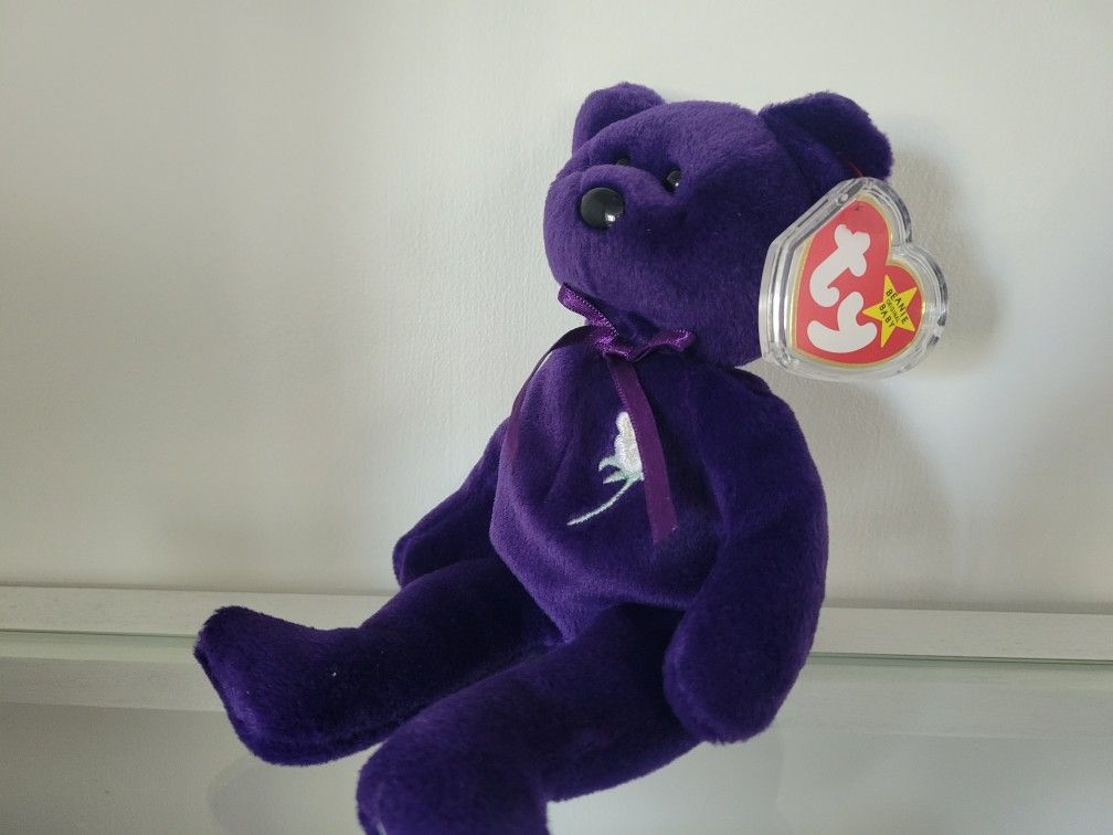 Princess Diana Bear TY Beanie Baby Rare & Retired 1997 NEW Condition