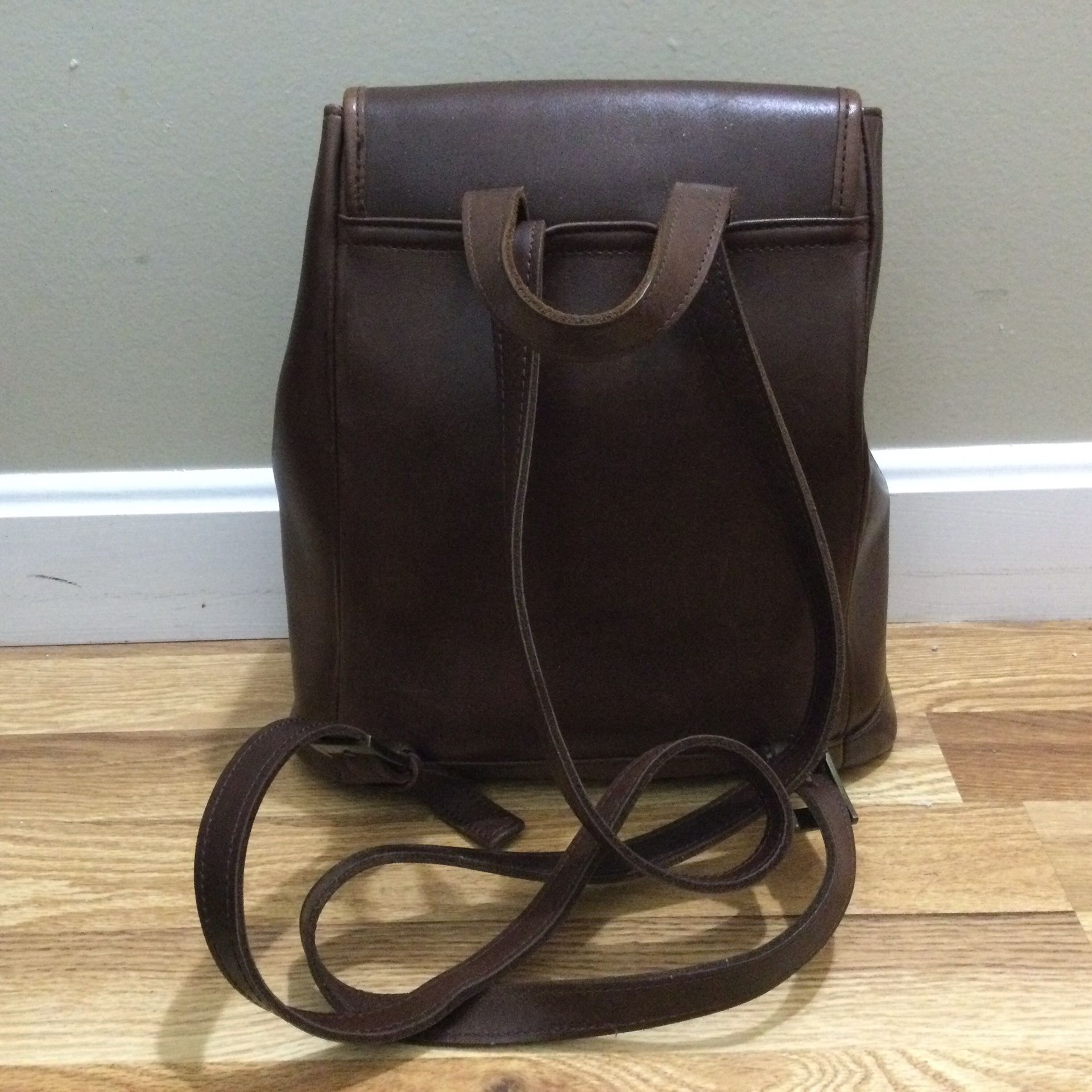 L.L. Bean Brown Leather Backpack
