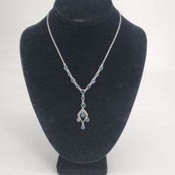 Givenchy blue crystal necklace Thumbnail