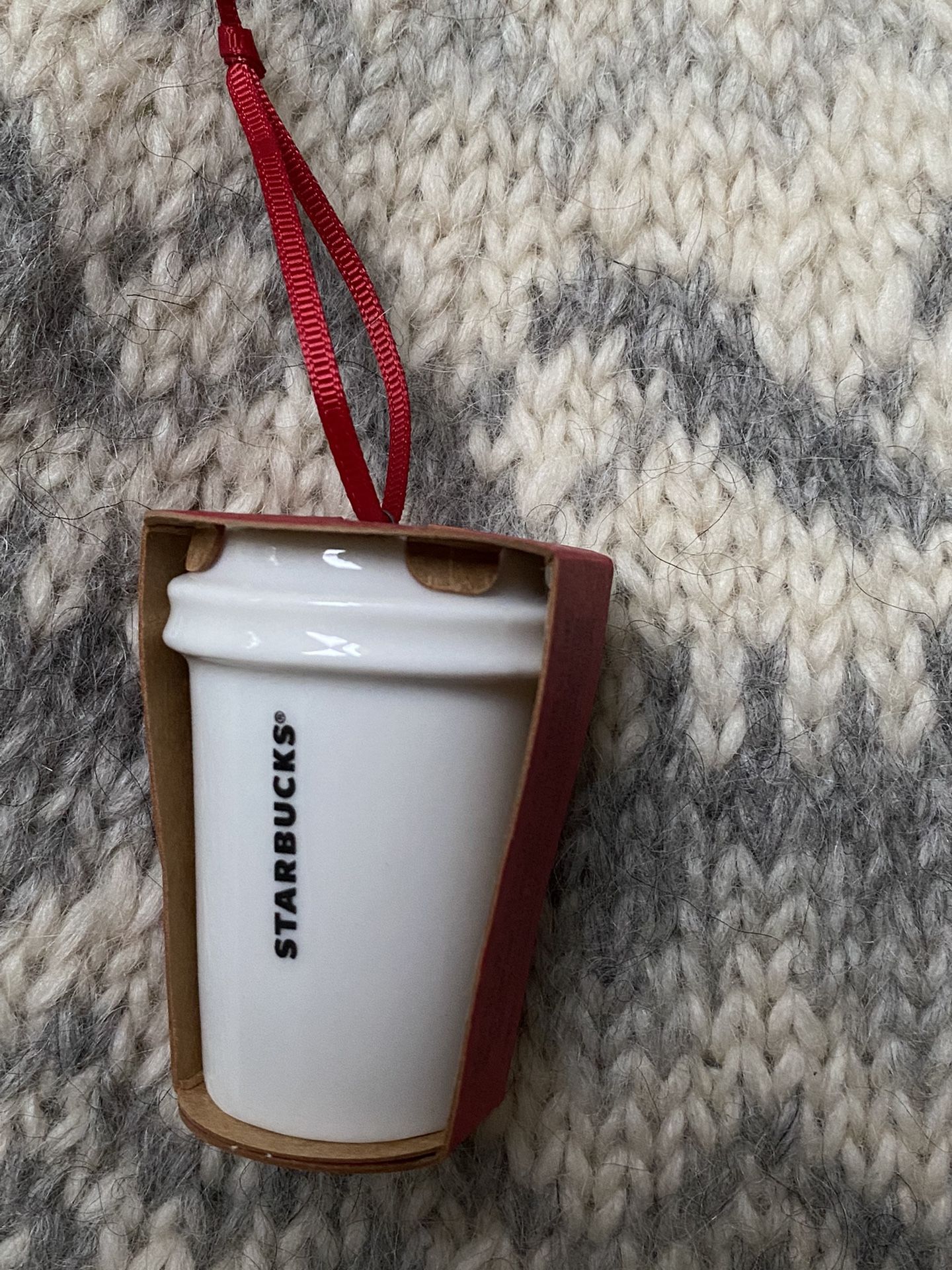 Starbucks Tumbler Ornament—see pic for small chip