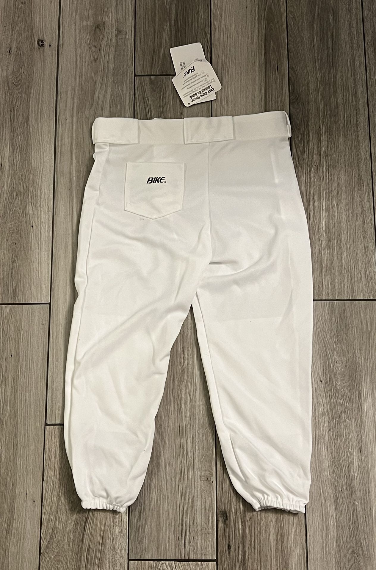 Bike Athletic Style 3708 White Youth Baseball Pants w/Belt Loops Size Large NEW