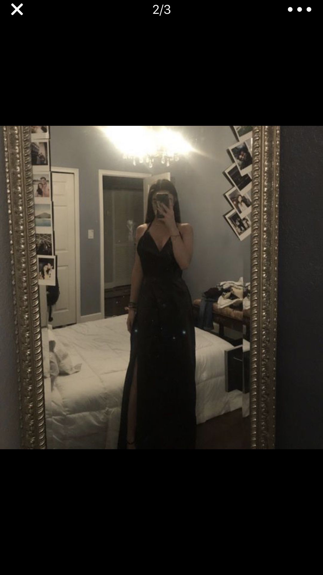 Black silk prom dress