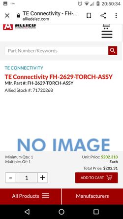 FH-2629 Torch Assy $30 Brand New Thumbnail